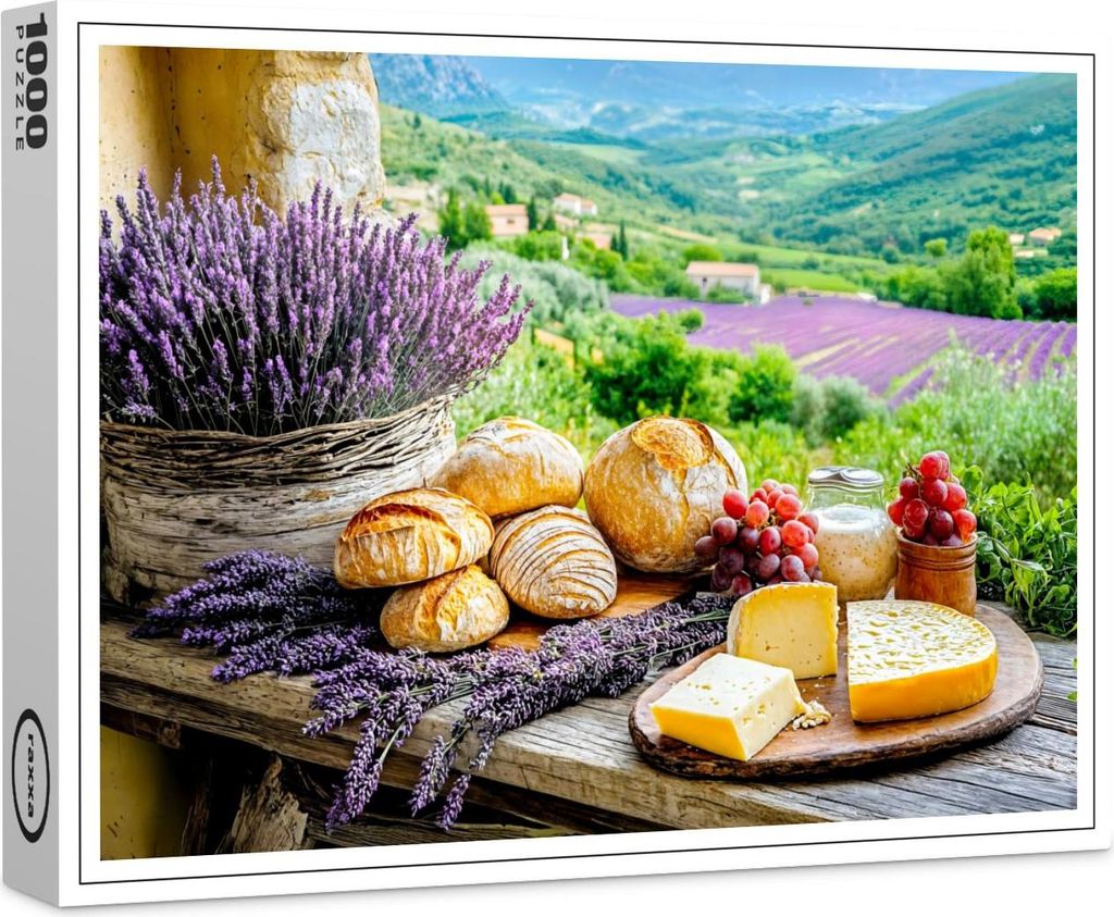 raxxa Premium-Puzzle "Lavendelbrotzeit mit Blick auf die Provence", 1000 Teile