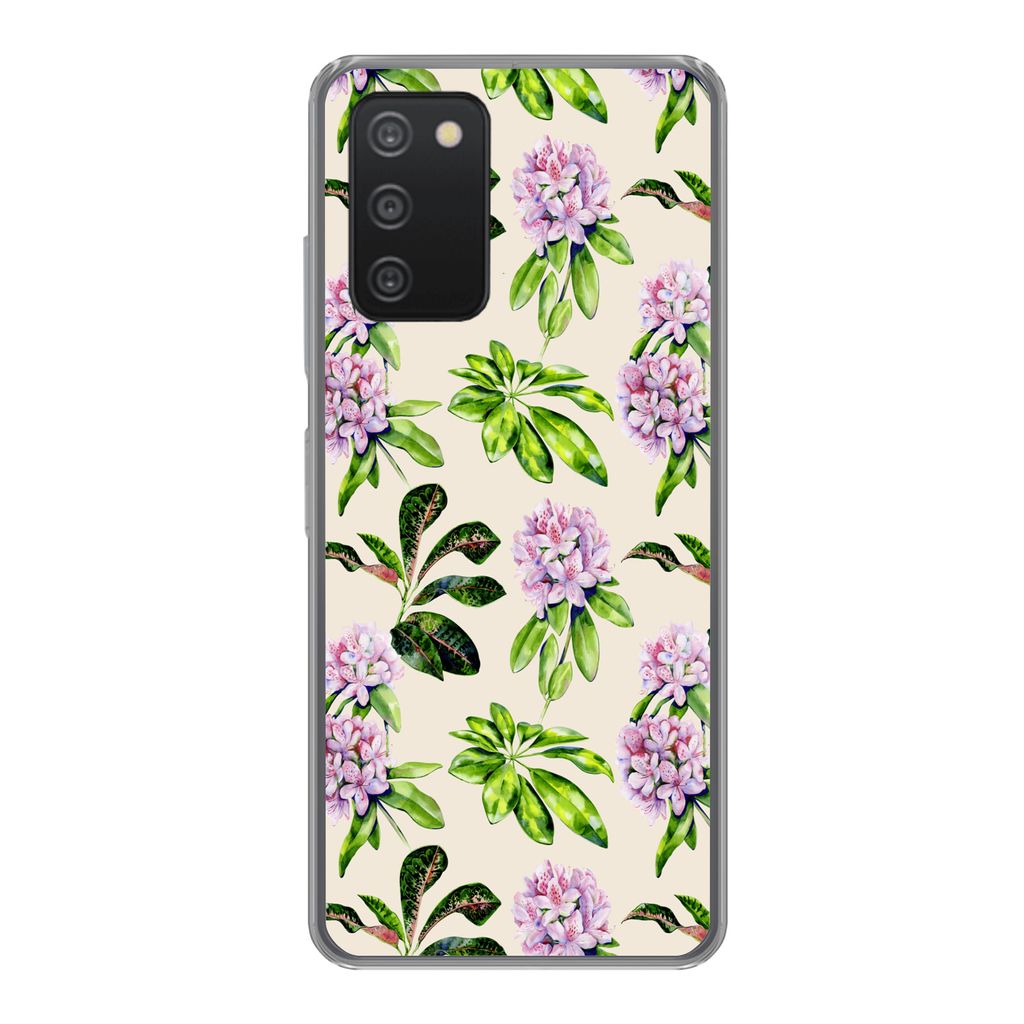 MuchoWow Handyhülle Schutzhülle Hülle für Samsung Galaxy A53 5G Hortensien - Pflanzen - Muster Silikon Softcase Handy Hülle - Schutzabdeckung