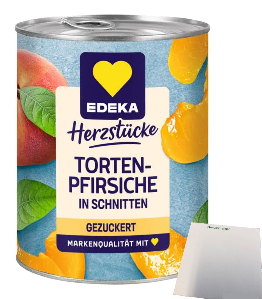 EDEKA Tortenpfirsiche in Schnitten gezuckert (225g Dose) + Produktbild 