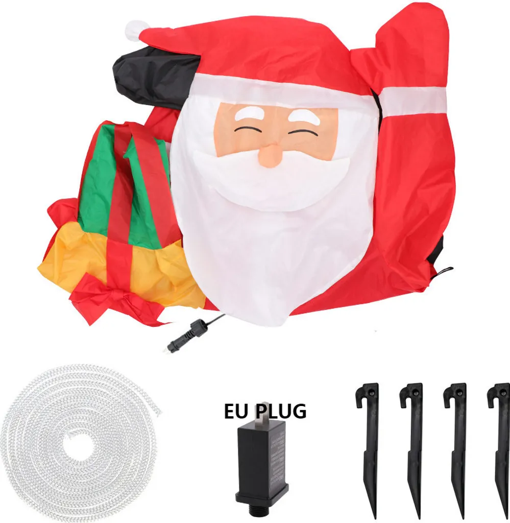Père Noël gonflable 1M50 rouge en polyester déco Noël