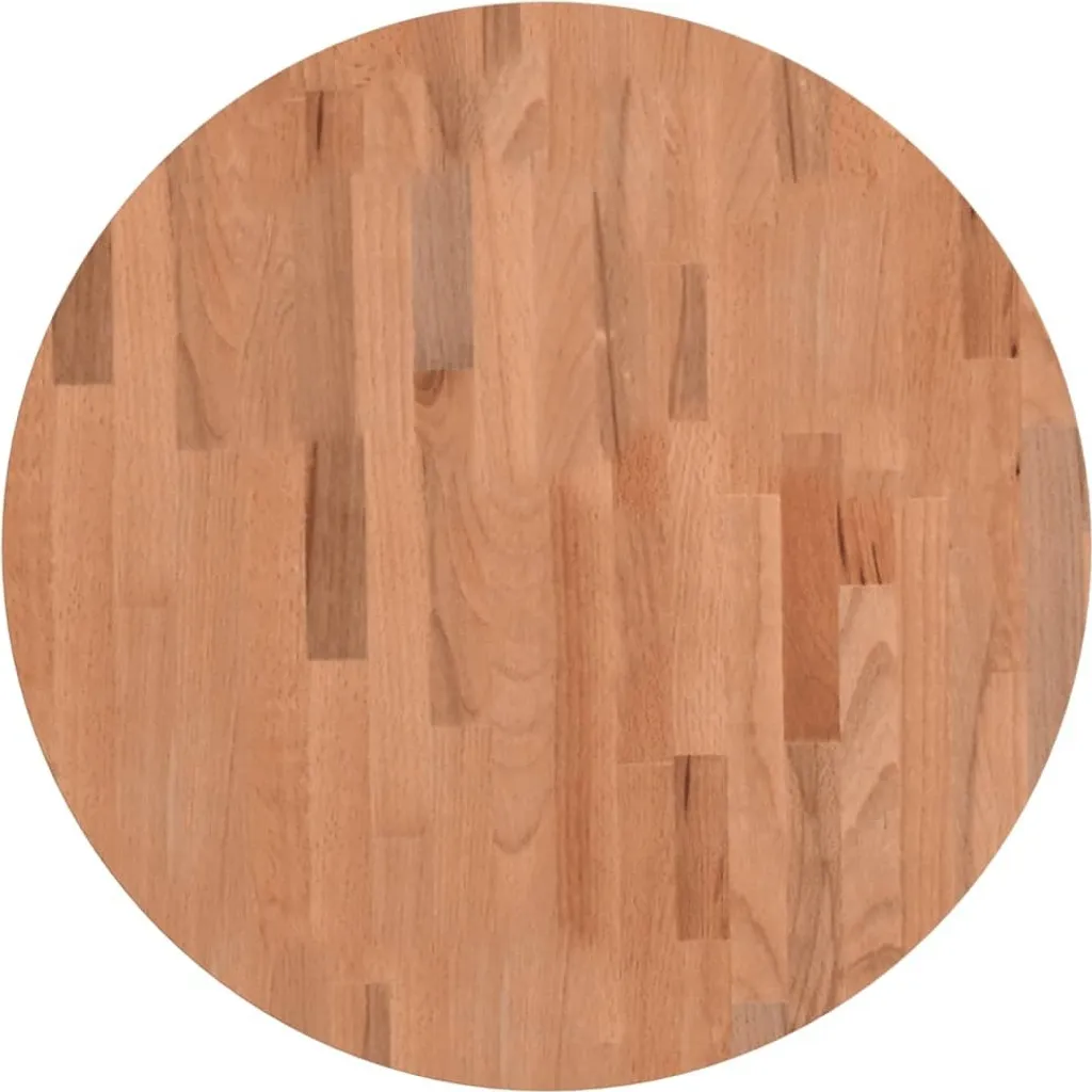 SYFAX™ Piano per Tavolo Ø60x1,5 cm Rotondo in Legno Massello di Faggio