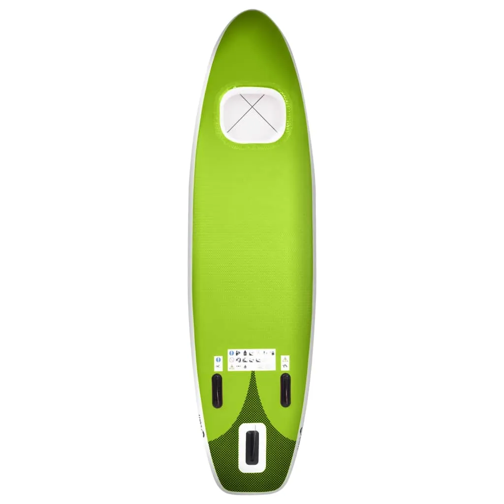 Planche de Stand Up Paddle Gonflable 330 cm Vert Idéal pour la Balade