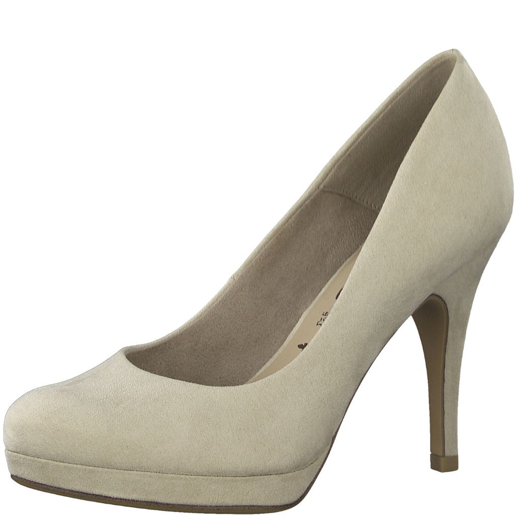 Tamaris Damen Trichterabsatz Pumps Plateau rund High Heel 1-22447-29, Größe:41 EU, Farbe:Beige