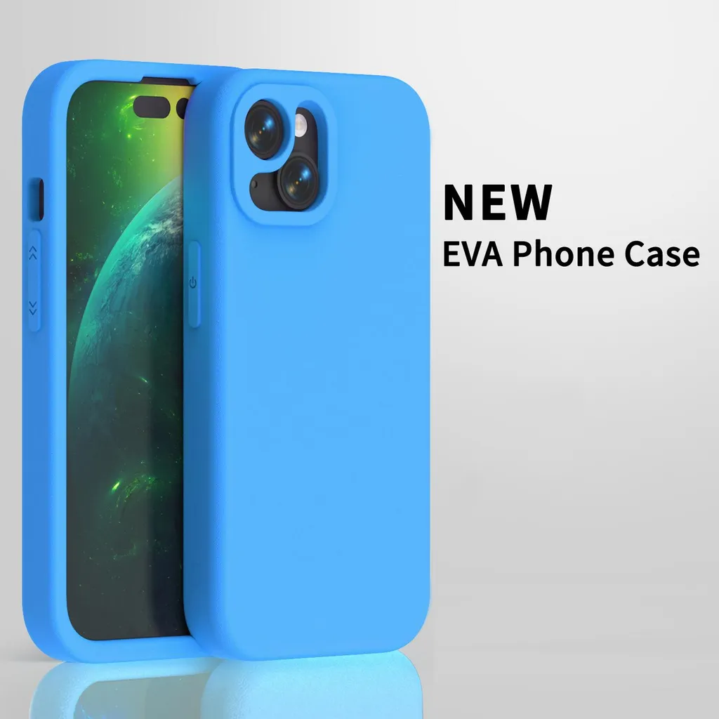 Cover protettiva in EVA morbida per iPhone 14, custodia antiurto, cover anti-shock leggera Blu - 2