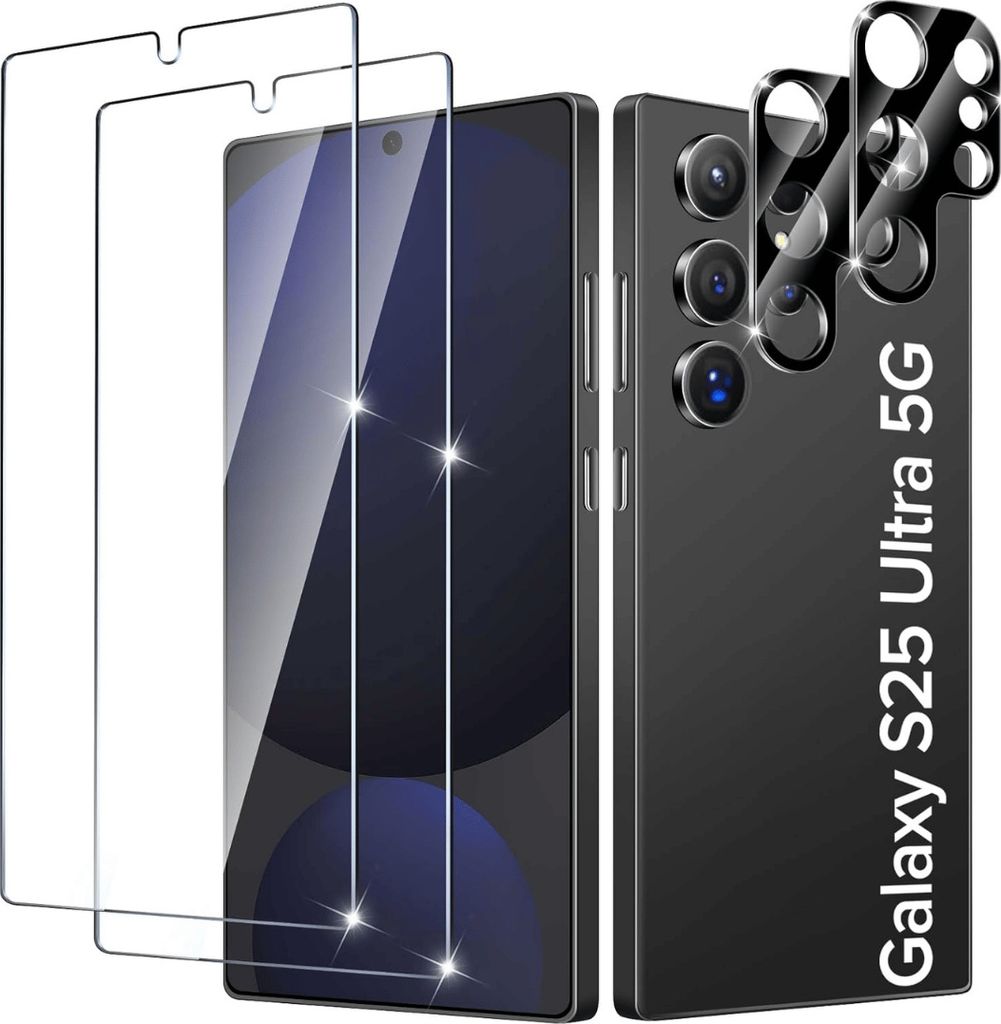 2X Schutzglas für Samsung Galaxy S25 Ultra 5G Display Kamera Panzerfolie Screen 9H