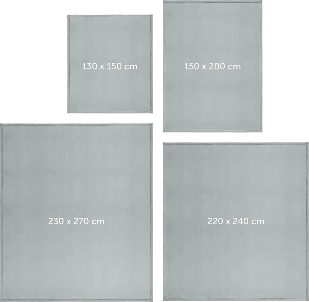 Blumtal coperta in pile soffice - coperta da divano certificata Oeko-TEX®, coperta da divano, coperta per bambini, coperta, copriletto e coperta da soggiorno, 130x150 cm, grigio - 7