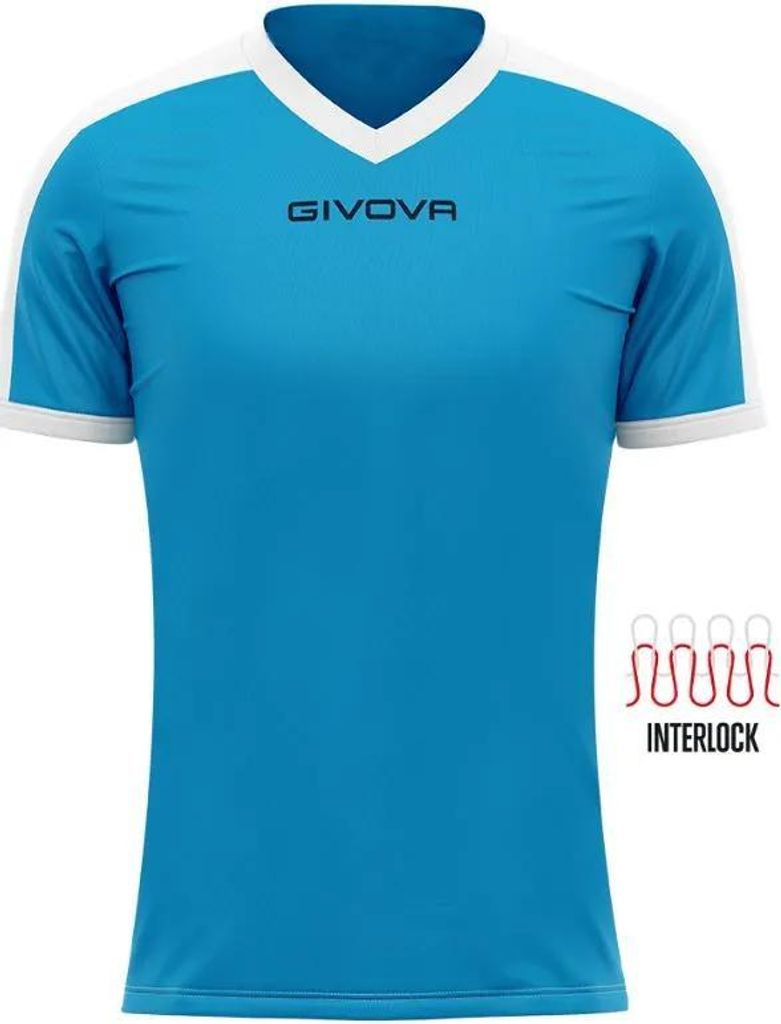 Sport-T-Shirt Givova Revolution Sky-weiß Blau