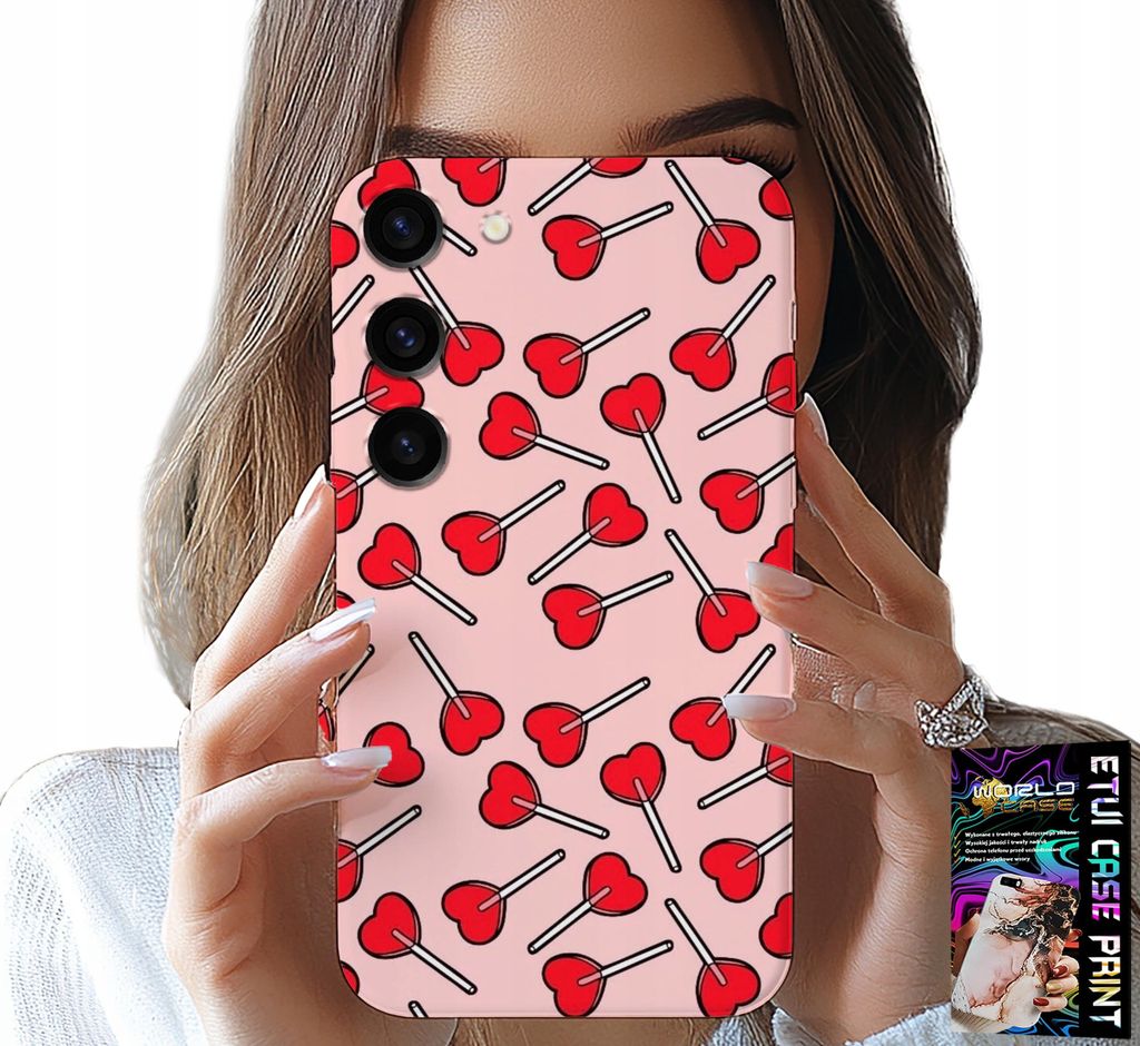 Hülle Für Samsung Galaxy S23 Plus - Feminines, Modisches Design Lollipop Hearts Case