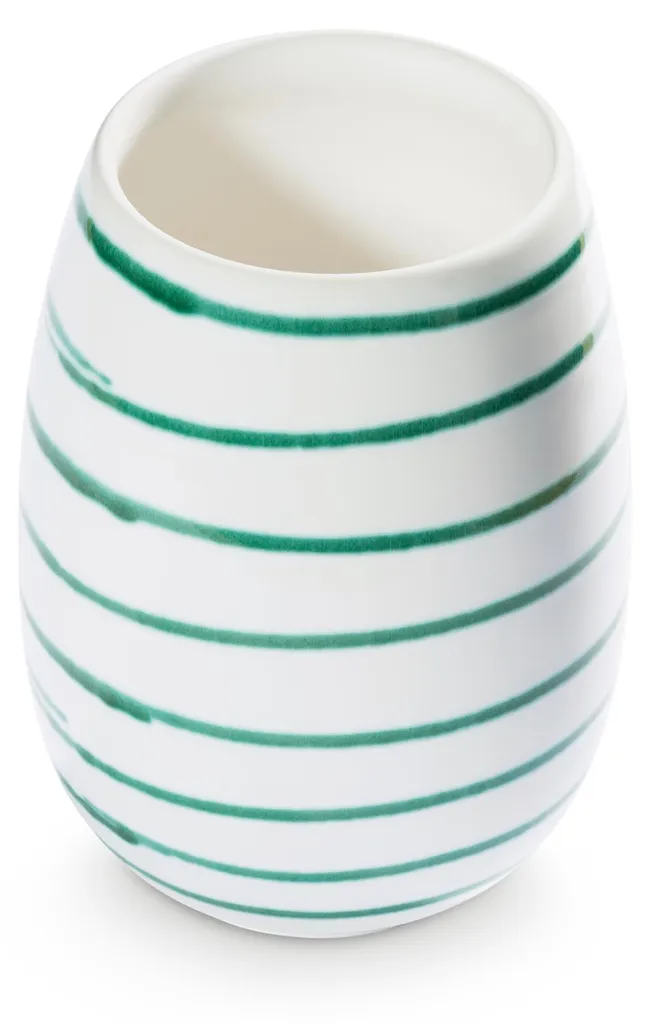 Gmundner Keramik Grüngeflammt Vase 15cm décoré main en Autriche