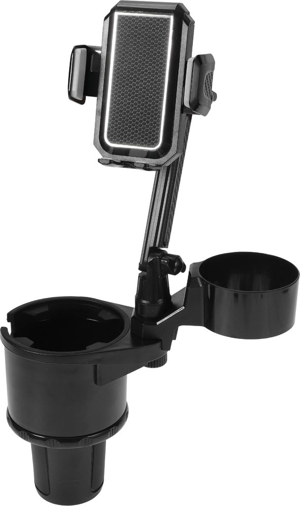 1 Stück für die meisten Fahrzeuge 3 in 1 Auto Cup Holder Verstellbare Telefonhalterung Zusätzlicher Cup Holder Extender 425x100mm Grau ABS