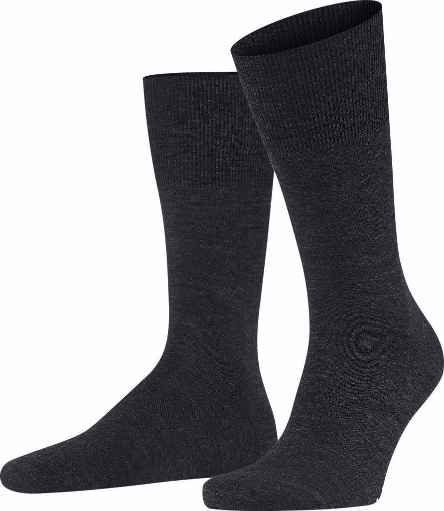 FALKE Airport Merino-Socken Herren anthra.mel 45-46