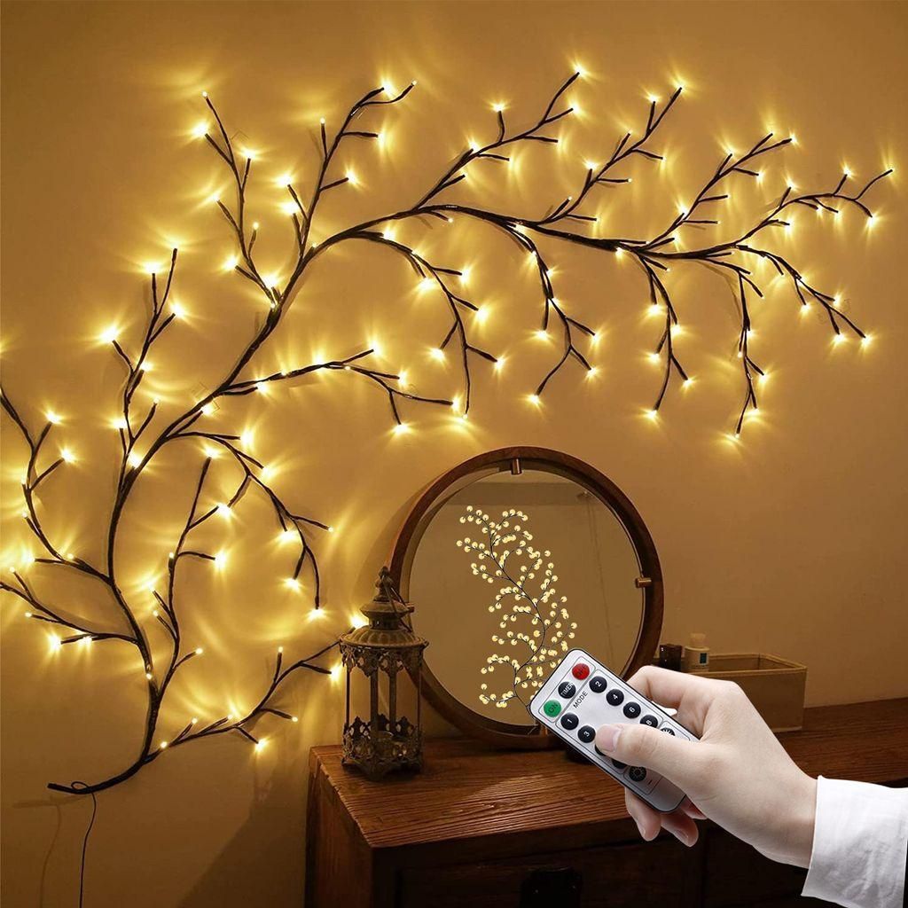 72 LED Lichterkette Willow Vine Artificial Weidenrebe Baum Produktbild 