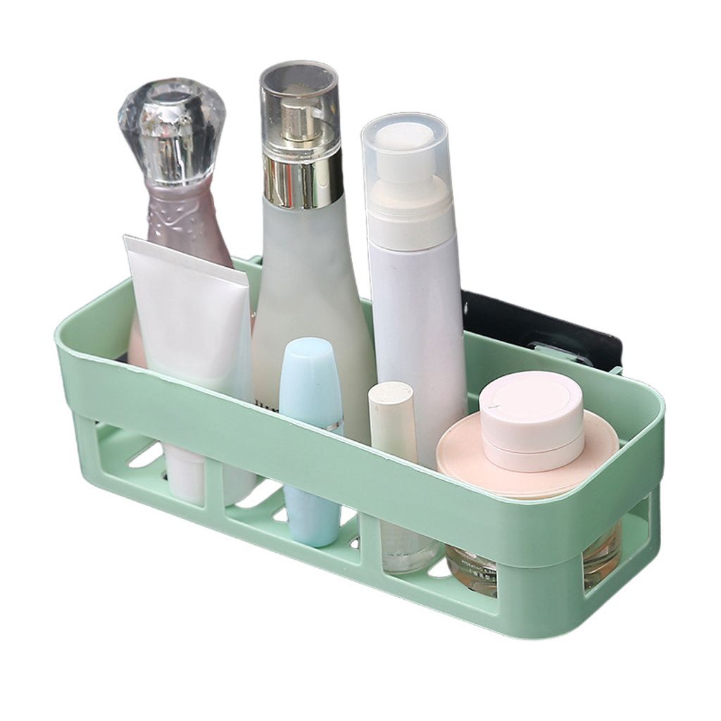 Regal, Dusch-Organizer, Selbstklebender Küchenregal-Spind, stanzfreier Badezimmer-Organizer für Shampoo, Handtücher, Duschgel und Duftstoffe(G...