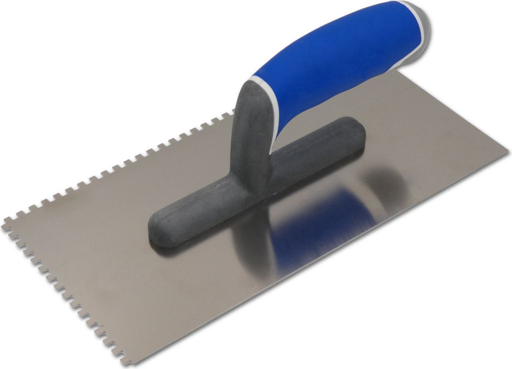 DEWEPRO 3K.1 Zahnkelle 4x4 mm Edelstahl 270x130mm, 3-Komponenten-Griff