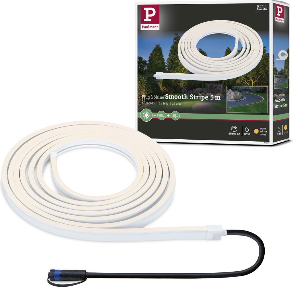 Paulmann Plug & Shine LED Stripe Smooth Einzelstrip