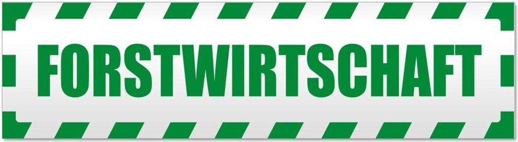 Kiwistar Forstwirtschaft gestreift Magnetschild Schild magnetisch - 60cm Grün - Magnetfolie für Auto PKW Kfz