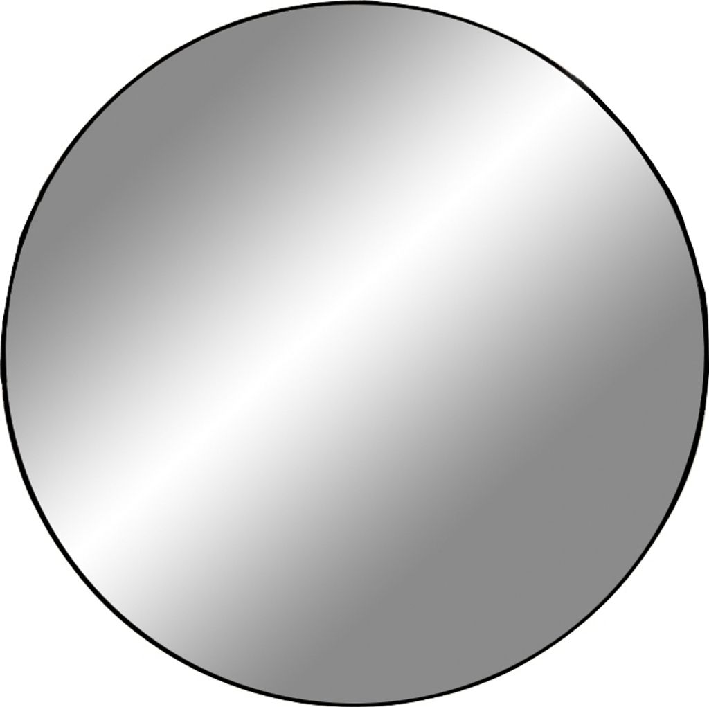 Spiegel >Jersey< in Schwarz, Stahl, Glas - 60x0,5x60cm (BxHxT)