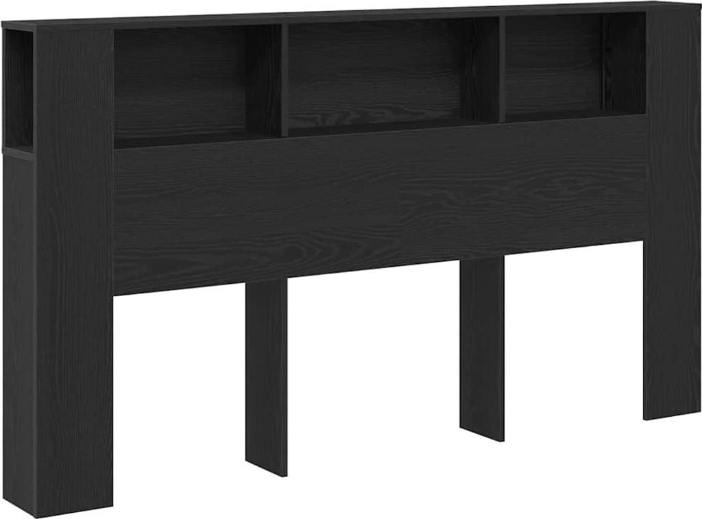 "2026 Moderne" Kopfteil Schrank Schwarz Eichen-Optik 180x18.5x102.5cm - Kopfteile CC334833
