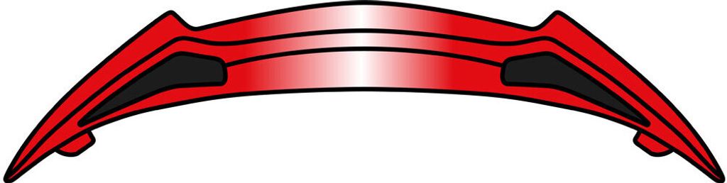 Hinten Luftauslass Spoiler Airoh Twist 2.0 Glänzend Rot