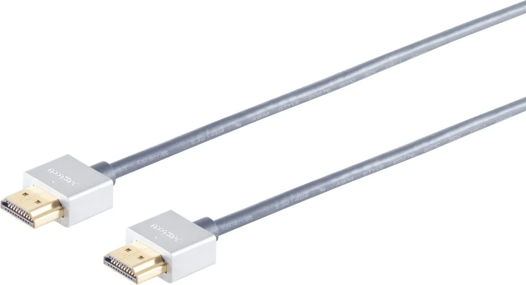 Cavo HDMI Premium Home Cinema 1,00m | Design Cromo e Oro