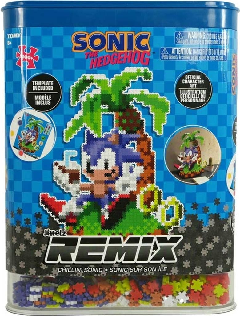 Jixelz REMIX Sonic Puzzle aus Kunststoff Pixel Art Chillin' Sonic