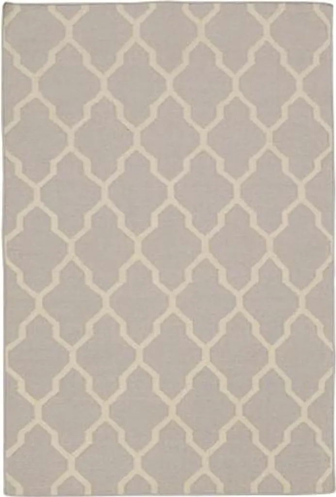 Kelim JP 11041 blanc argenté 120x180 cm : tapis tissé plat moderne