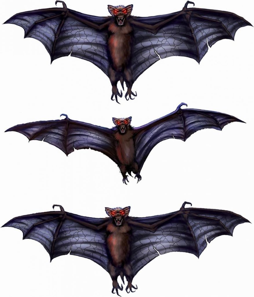 3D Fledermaus Fenster Sticker 3er Set als Halloween Deko