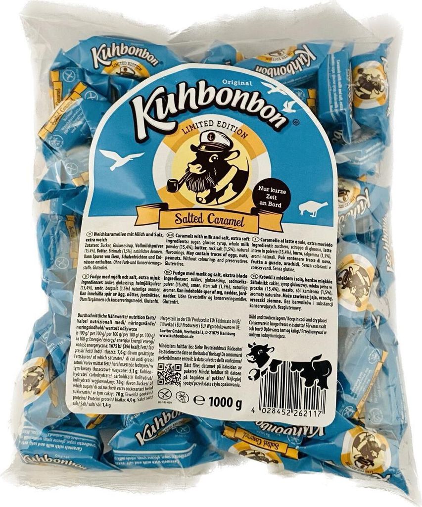 Kuhbonbon Salted Caramel 83 Stk. 1kg Produktbild 