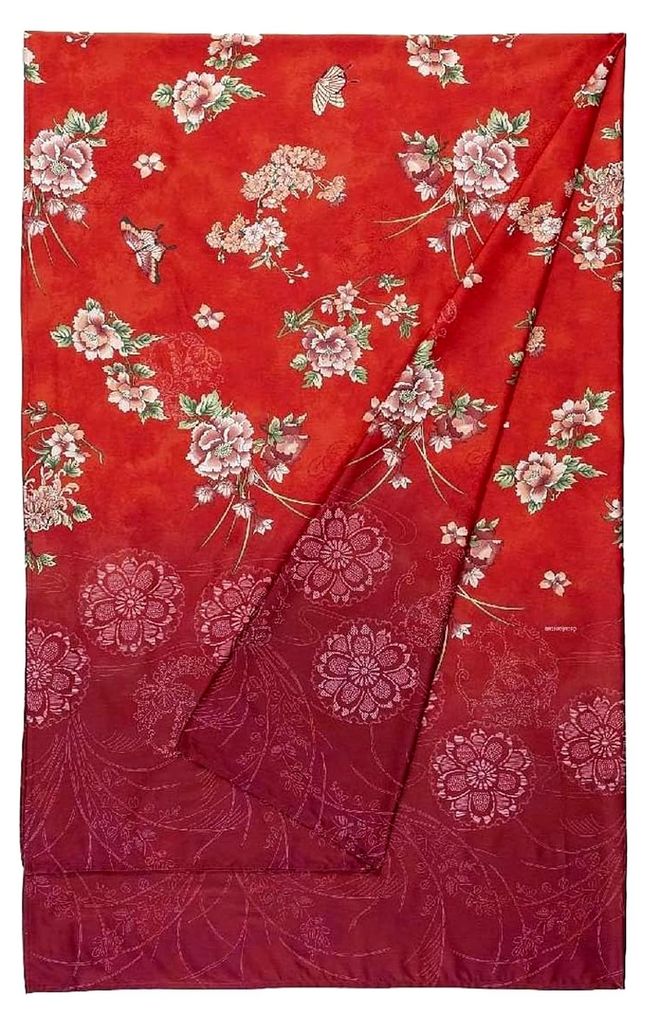 Foulard aus 100% Baumwolle in Rot, Maße: 270x270 cm