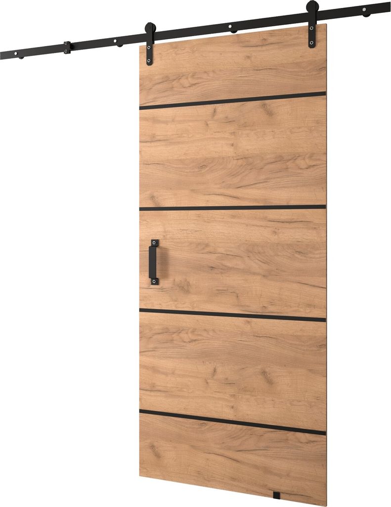 Schiebetür Zimmertür Tür mit Griffstange LOFTIKO IV 90 cm