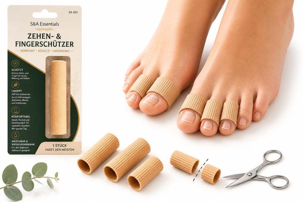 Zehen- & Fingerhülle – Anti-Reibung Zehenschützer gegen Produktbild 