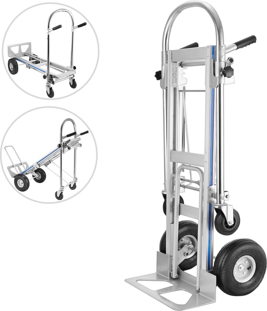 SucceBuy 3 in 1 Alluminio pieghevole Sack Truck 660LBS Immagine del prodotto 