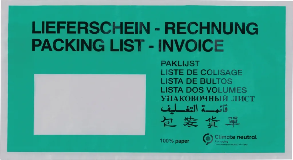 250 Buste Wihedü 440668 Carta Glassine DIN Lungo - Offerta