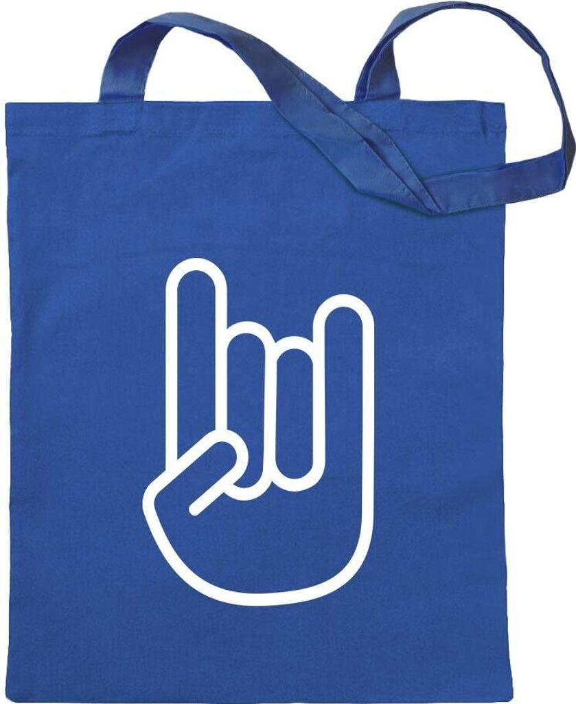 Kiwistar - Baumwolltasche - royalblau - The Heavy Shocker - Tragetasche Stoffbeutel Umhängetasche langer Henkel