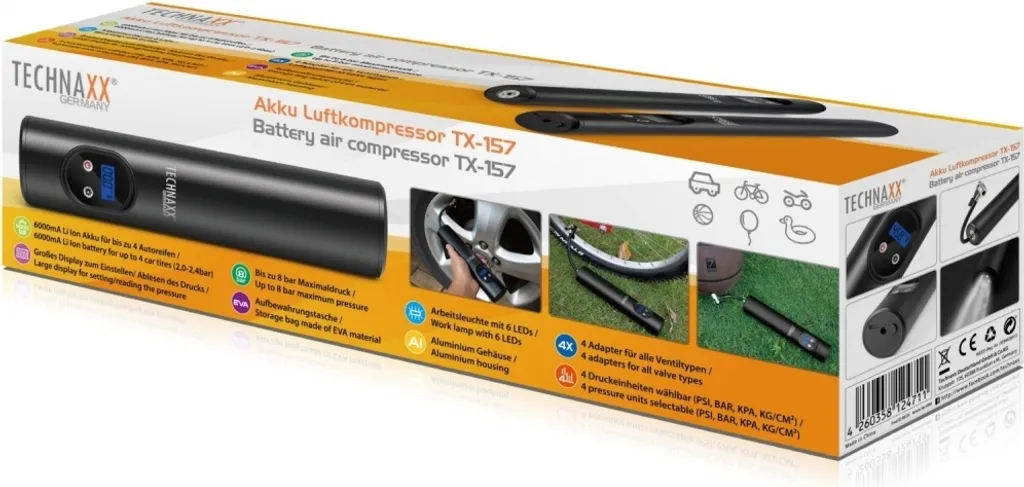 Sicurezza Stradale con Technaxx 4906: Compressore Auto Automatico - 9