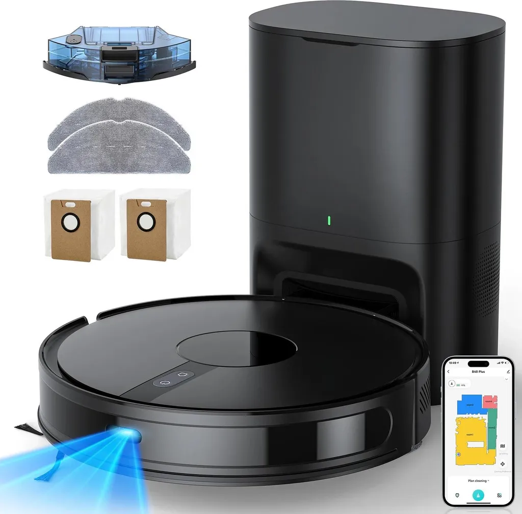 Robot aspirateur intelligent B40 Plus EU avec réservoir grande capacité