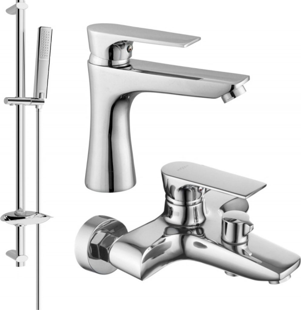 Mexen Axel DB72 Badewannenset, Chrom - 73803DB72-00 Produktbild 