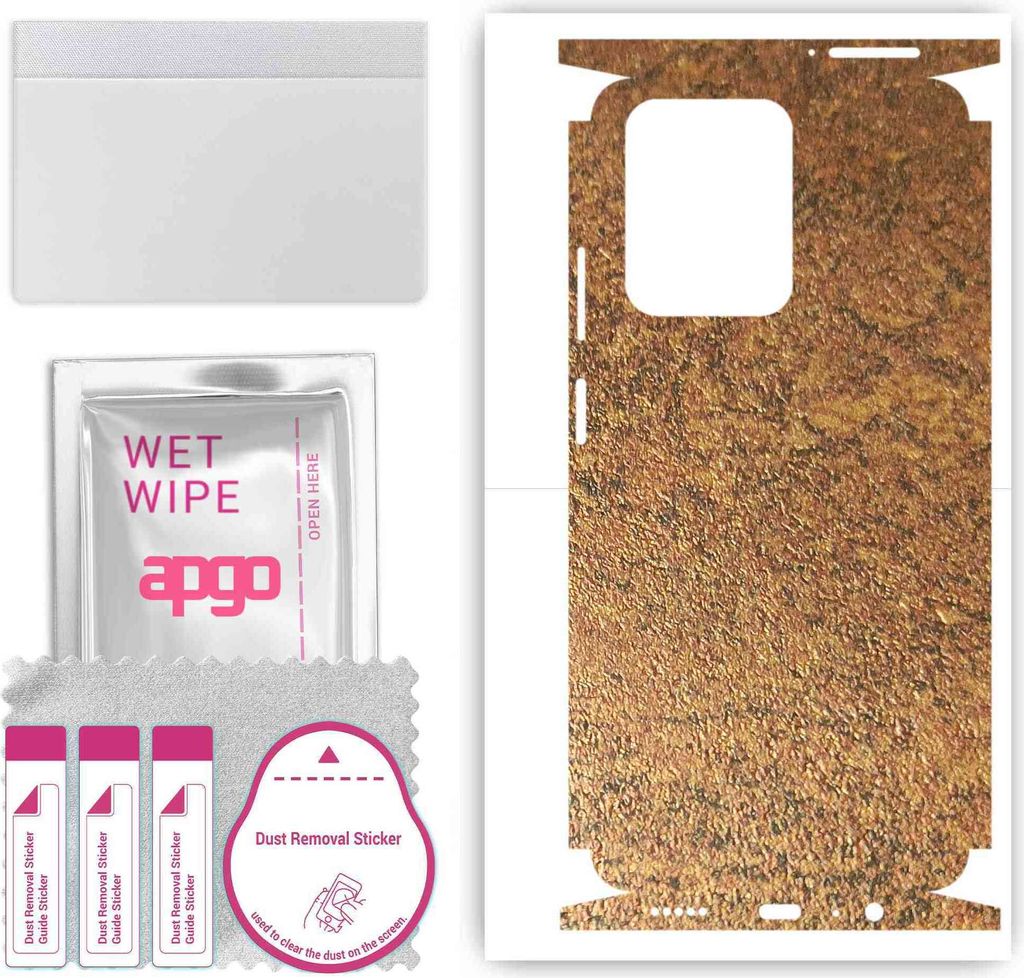 apgo Rückseite + Seiten Schutzfolie, Skin, kompatibel mit Honor X7a, Hinten Displayschutzfolie aus Vinylfolie, kratzfest, einfache Montage - Rosti...