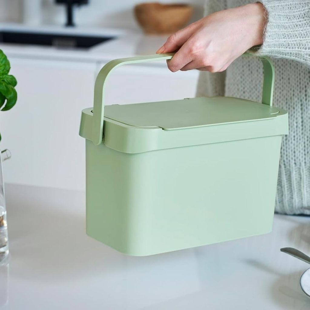 Seau à compost et déchets alimentaires 5 L - vert Image du produit 