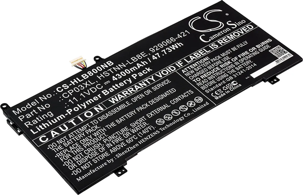 Batterie TECHTEK Li-ion 11.55V haute capacité pour HP Spectre X360 13