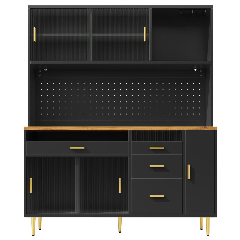 Flieks Küche Hochschrank mit Led, Küchenbuffet Produktbild 