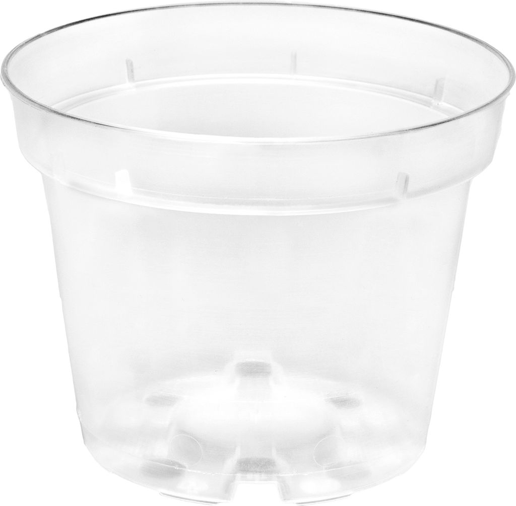 Stilvolle Blumentöpfe rund: Grüne Schönheit für Zuhause GD-0024 (1 Stück - Transparent, 21cm H=16cm)