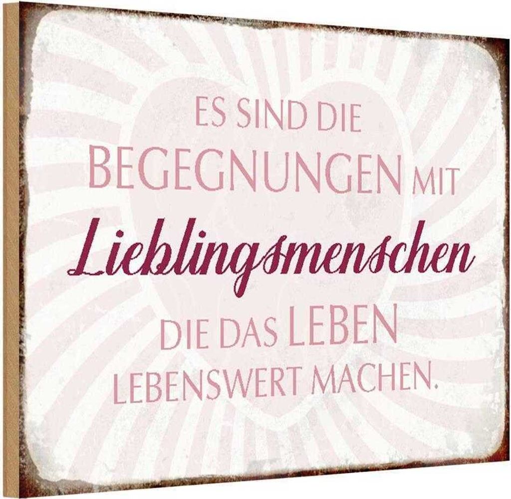 vianmo Holzschild 12x18 cm Lieblingsmenschen Leben Dekoration