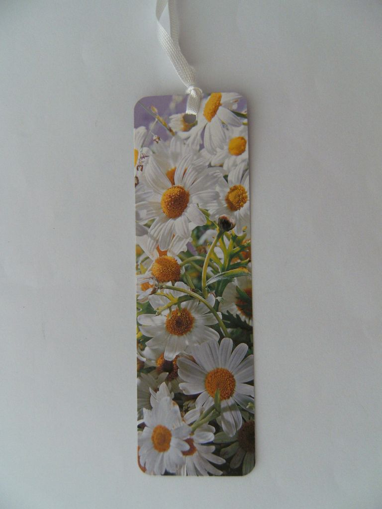 Lesezeichen Margeriten, 14 x 4 cm, Buchzeichen Bookmark Bücher Buch Blumen
