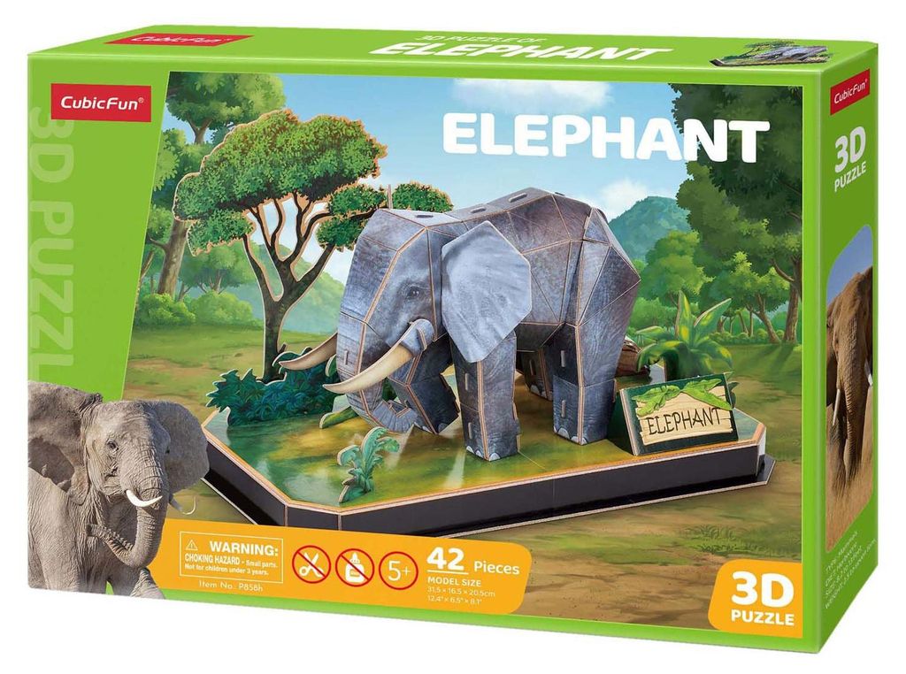 CubicFun Cubic Fun 3d Puzzle Elefant, 42 Stück(e), Tiere, 8 Jahr(e)