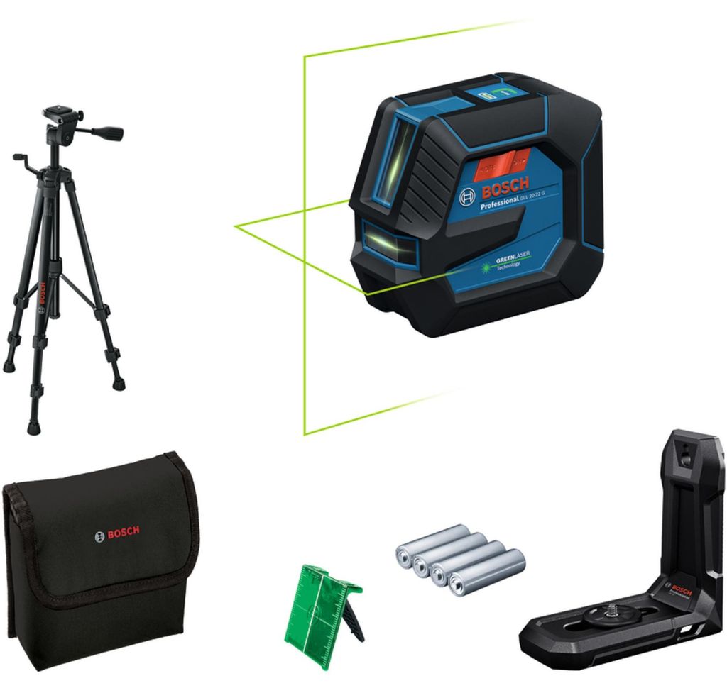 Bosch GLL 20-22 G, 20 m, 0,3 mm/m, 4°, 4 s, Zdjęcie produktu 