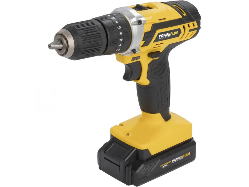 Pack Perceuse visseuse sans fil et Visseuse à chocs Powerplus 20V Max - 4