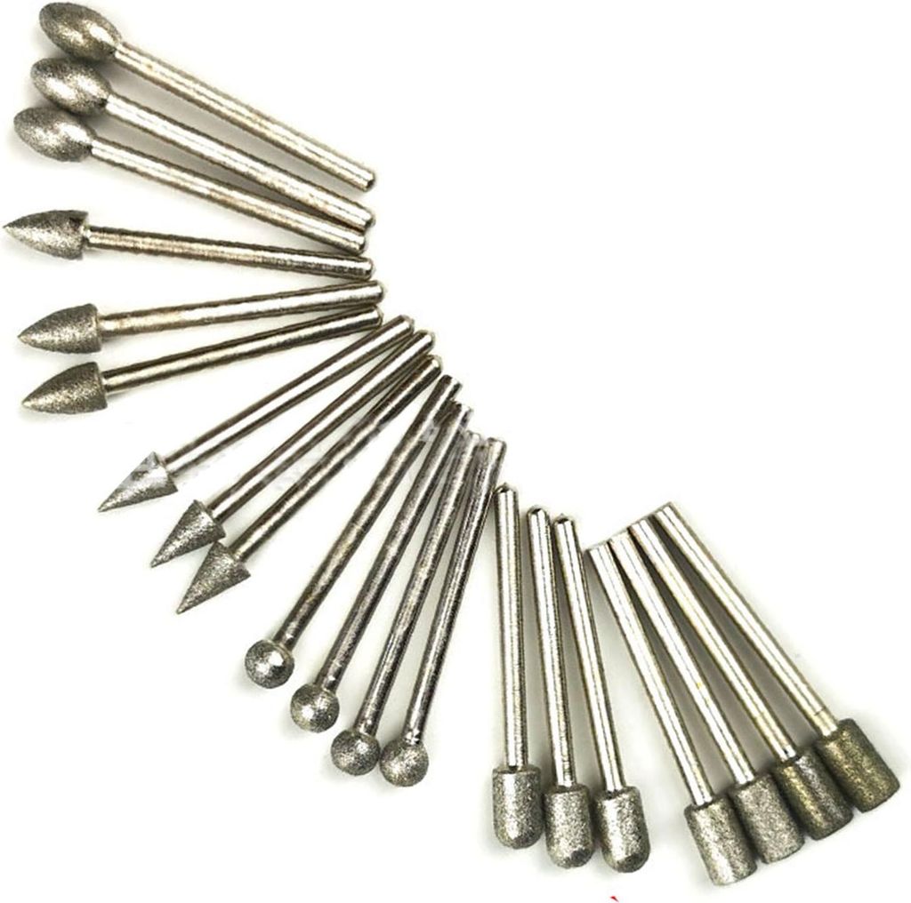 20-teiliges Schleifstift-Set, 1/8 Zoll Schaft, 1/4 Zoll Bohrdurchmesser, rotierender Schleifstift für Holzbearbeitung, Schnitzen und Anfasen