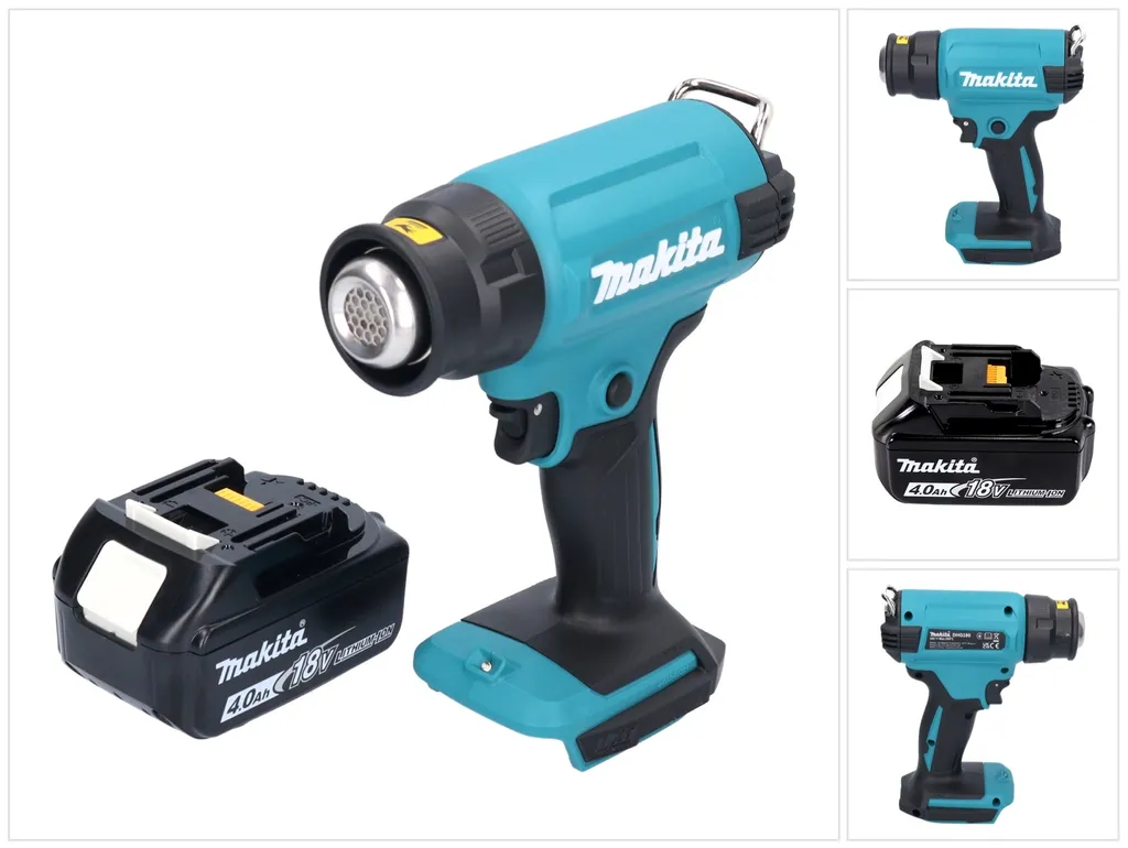 Pistolet à Air Chaud sans Fil 18V Makita DHG180 + Batterie 4.0 Ah
