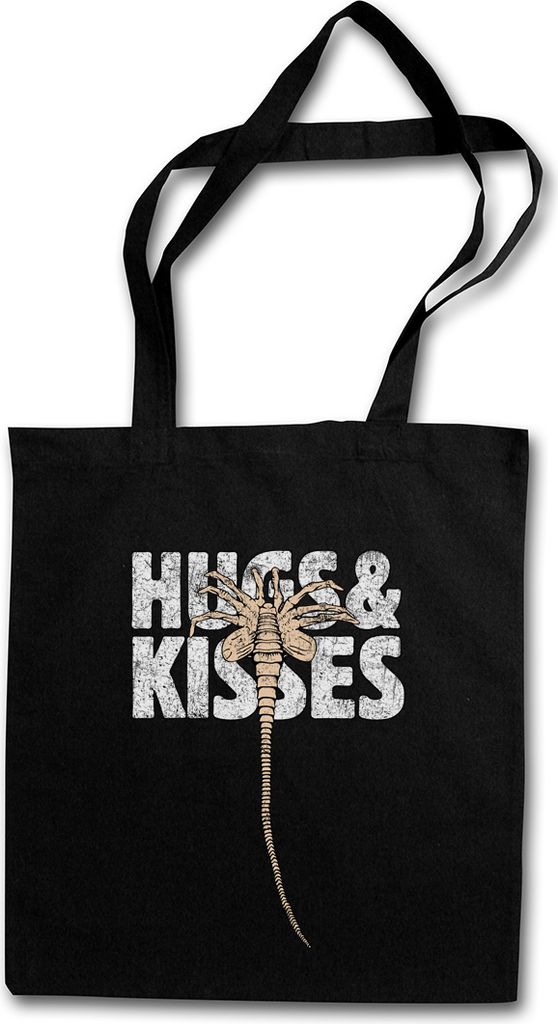 Urban Backwoods Hugs & Kisses, Stofftasche, Farbe: Schwarz
